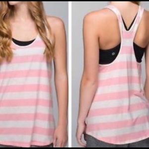 Lululemon Om Racerback - striped coral - 4